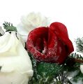 Floristik24 Eglės girlianda su rožėmis pasnigo 180cm
