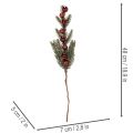 Dirbtinė eglės šakelė su kalėdiniais žaisliukais, 48 cm, 2 vnt. | Floristik24.lt