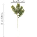 Dirbtinė žalia eglės šaka žiemos dekoracijoms, 25 cm, 24 vnt. | Floristik24.lt