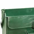 Floristik24 Sodinimo maišelis su rankena metalinis žalias, baltas skalbtas H30cm