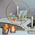 Floristik24 Žvakės stiklas, dekoratyvinis žibintas, stalo dekoravimas senovinės išvaizdos Ø9,5cm H10cm 4vnt.
