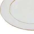 Dekoratyvinė lėkštė apvali plastikinė retro balta ruda blizgučiai Ø30cm | Floristik24.lt