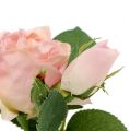 Floristik24 Stalo dekoravimo rožė vazone šviesiai rožinė 14cm