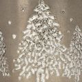 Metalinis vazonas su blizgančiomis eglėmis, 13 cm | Floristik24.lt