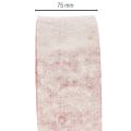 Dvispalvis vazono lankstas, pagamintas iš 100 % vilnos, kaip dekoratyvinė veltinio juostelė, balta/raudona, 7,5 cm pločio, 5 m ilgio | Floristik24.lt