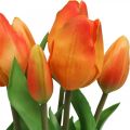 Floristik24 Dirbtinė tulpių oranžinė dirbtinių gėlių puokštė 38cm 7vnt