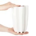 Briaunota vaza, aukšta dekoratyvinė vaza džiovintoms gėlėms, 24 cm | Floristik24.lt