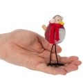 Dekoratyvinė paukščio figūrėlė su šaliku, žiemos dekoracija, 11 cm, 4 dalys | Floristik24.lt