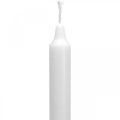 Floristik24 PURE vaško žvakės lazdelės žvakės baltos 250/23mm natūralus vaškas 4vnt