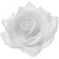 Floristik24 Vaškinė rožė balta Ø10cm Vaškuota dirbtinė gėlė 6vnt