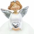 Floristik24 Kalėdų puošmena angelas linkčioja figūra angelas sargas H18cm
