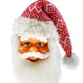 Floristik24 Kalėdinis pakabukas Kalėdų senelio galva 14cm, 20cm 2vnt