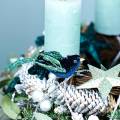 Floristik24 Kalėdų puošmena juodvarnis su segtuku mėlyna, blizgučiais asorti 3vnt