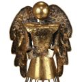Kalėdų angelas Kalėdų, žvakidės metalinės auksinės antikvarinės išvaizdos 52cm