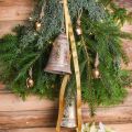 Floristik24 Pakabinamas kalėdinis varpas, Adventas, auksinis varpas, senovinės išvaizdos, Ø10.5cm H17cm