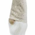 Floristik24 Gnome su smailia kepure pakabinti kremą 17cm L25cm 4vnt
