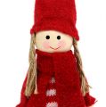 Floristik24 Gnome girl 12cm raudona, balta 6vnt
