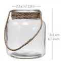 Floristik24 Žibinto stiklas, arbatinės žvakutės laikiklis pakabinimui H16,5cm Ø14,5cm