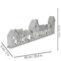 Dekoratyvinė namelių eilė su arbatinėmis žvakelėmis, Advento dekoracija, 68 cm | Floristik24.lt