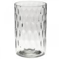 Floristik24 Gėlių vaza, stiklinė vaza, žvakių stiklas, stiklinis žibintas Ø11,5cm H18,5cm