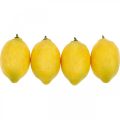 Floristik24 Dirbtiniai vaisiai, citrina, dekoratyviniai vaisiai L8,5cm Ø5cm 4vnt
