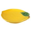Floristik24 Citrininė lėkštė dekoratyvinė lėkštė keraminė citrininė geltona 20×16cm