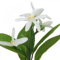Deco šakelė citrina ir gėlės dirbtinė šakelė vasaros dekoracija 26cm 4vnt | Floristik24.lt