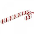 Floristik24 Deco Candy Cane Kalėdinis raudonas baltas dryžuotas H34cm