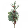 Floristik24 Kalėdų šakelės dirbtinė žalia raudonų uogų puošmena 70cm