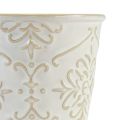 Floristik24 Sodinamosios keramikos vazonas baltas Ø7cm H8cm 4vnt
