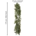 Dirbtinės eglės šakų girlianda kūrybinei floristikai, 175 cm | Floristik24.lt