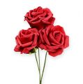 Floristik24 Putplasčio rožė Ø6cm raudona 27p