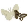 Floristik24 Mediniai drugeliai natūralūs 4cm 72vnt
