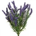 Floristik24 Dirbtinės levandos dekoratyvinis dirbtinis augalas violetinis baltas krūmas 46cm