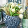 Floristik24 Dirbtinė tulpių puokštė Šilko gėlės Tulpės Real Touch White