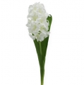 Floristik24 Šilkinės gėlės hiacintas baltos 33cm