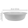 Metalinis dubuo, baltas, emalio imitacijos, Ø25cm, aukštis7cm | Floristik24.lt