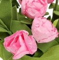 Floristik24 Stalo dekoravimo mini rožės rožinės spalvos 16cm
