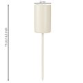 Metalinė žvakidė ant pagaliuko, smėlio spalvos, aukštis 11 cm, 4 vnt. | Floristik24.lt