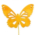 Floristik24 Dekoratyviniai drugeliai ant vielos 3 spalvos 8cm 18vnt