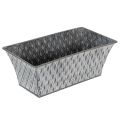Floristik24 Cinko dubuo su rombo formos raštu 22 cm × 12 cm